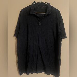 John Varvatos Men’s Polo Tee Size XL Dark Grey Black
